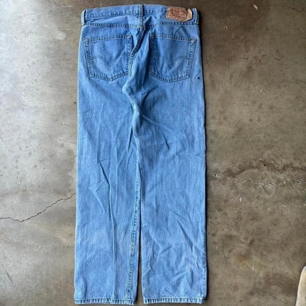 Vintage Levi's 501 xx distressed painted jeans y2k 2000s size 32x30